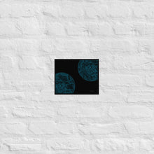 Load image into Gallery viewer, Blue Circular Curves Part 2 - Frameless Poster
