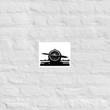 Load image into Gallery viewer, Radial Aircraft - Water Colour Texture (Black) - Frameless Poster
