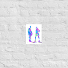 Load image into Gallery viewer, Michael Jordan and Scottie Pippen Water Colour Art (Neon) - Photo paper Frameless Poster
