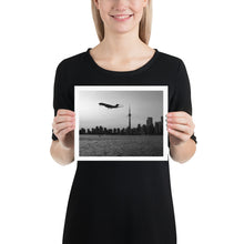 Load image into Gallery viewer, Global 7500 - Toronto Sunset Black And White - Frameless Poster
