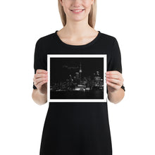 Load image into Gallery viewer, Global 7500 - Toronto Nightlife Black And White - Frameless Poster
