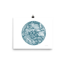 Load image into Gallery viewer, Blue Circular Curves - Frameless Poster
