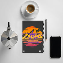 Load image into Gallery viewer, Purple Radial Sunset - Spiral Paper Cover Notebook 16
