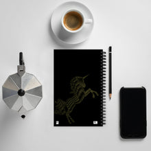 Load image into Gallery viewer, Golden Unicorn - Spiral Paper Cover Notebook 27
