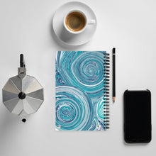 Load image into Gallery viewer, Blue Swirls - Spiral Paper Cover Notebook 30
