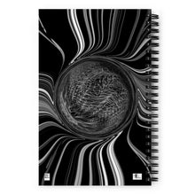 Load image into Gallery viewer, Black/Silver Globe - Spiral Paper Cover Notebook 42
