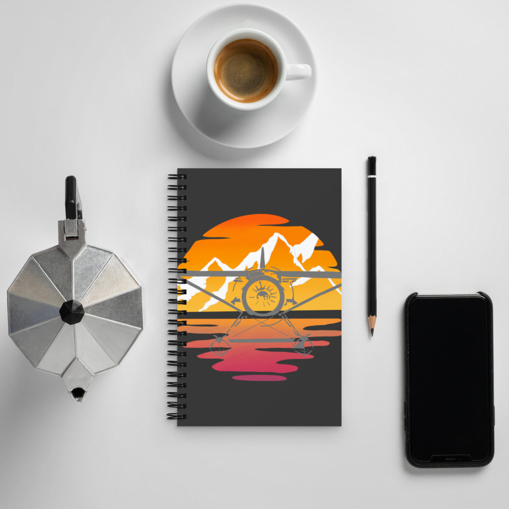 Grey Radial Sunset - Spiral Paper Cover Notebook 14