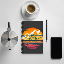 Load image into Gallery viewer, Blue Radial Sunset - Spiral Paper Cover Notebook 15
