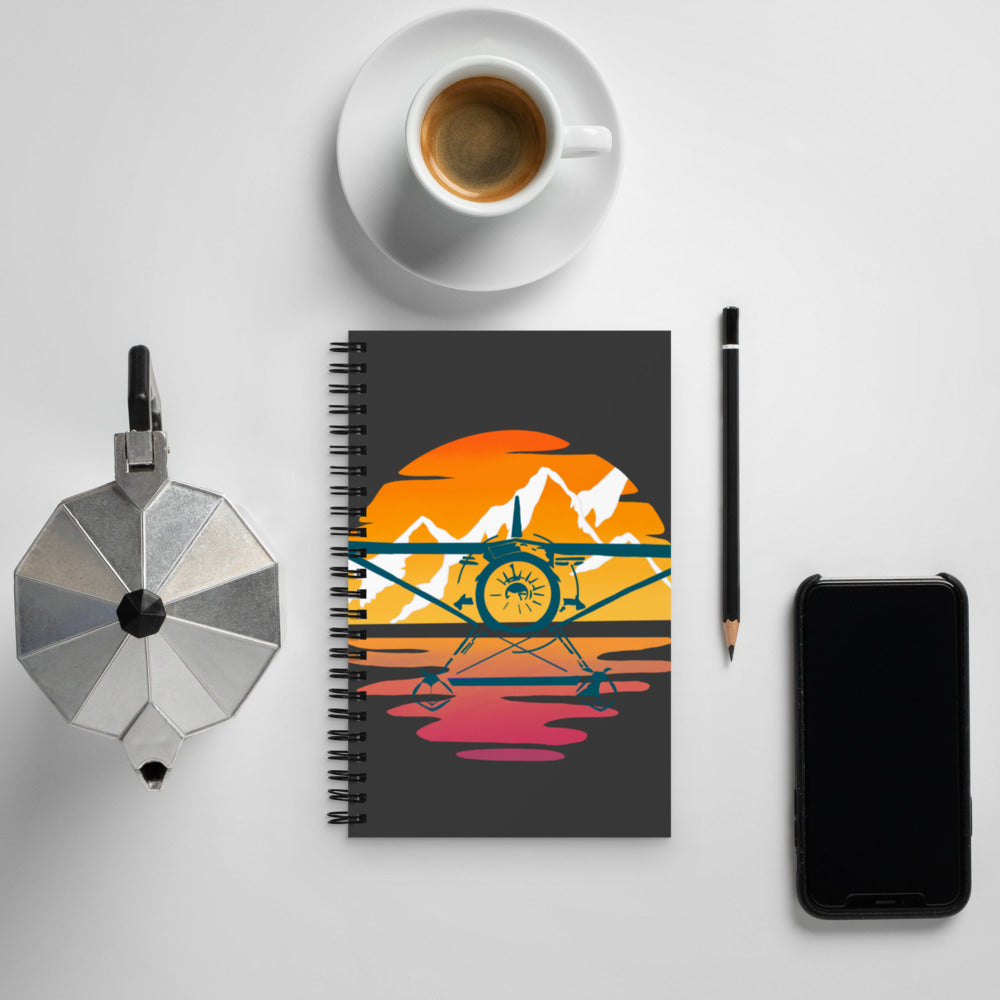 Blue Radial Sunset - Spiral Paper Cover Notebook 15