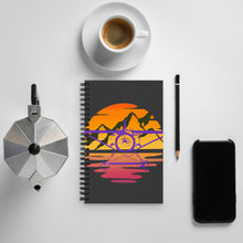 Load image into Gallery viewer, Purple Radial Sunset - Spiral Paper Cover Notebook 16
