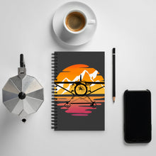 Load image into Gallery viewer, Black Radial Sunset - Spiral Paper Cover Notebook 18
