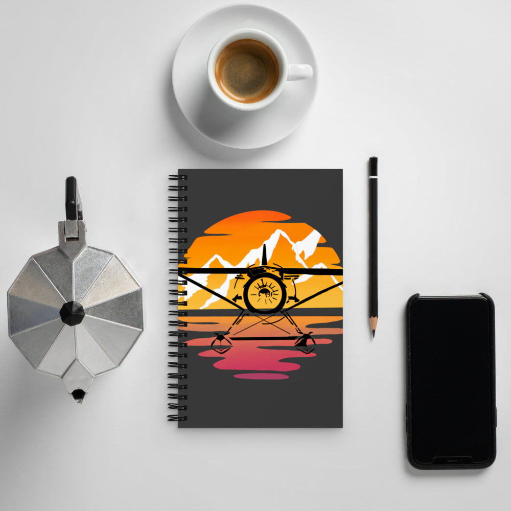 Black Radial Sunset - Spiral Paper Cover Notebook 18