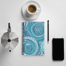 Load image into Gallery viewer, Blue Swirls - Spiral Paper Cover Notebook 30
