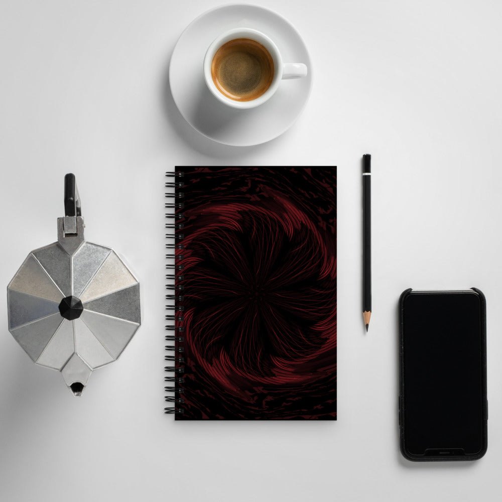 Red Swirl - Spiral Paper Cover Notebook 37