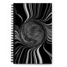 Load image into Gallery viewer, Black/Silver Globe - Spiral Paper Cover Notebook 42
